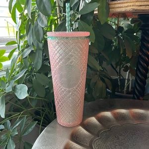 STARBUCKS 2023 24 oz PINK Jeweled Tumbler